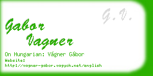 gabor vagner business card